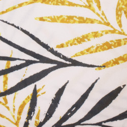 Poťah na stoličku elastický SPRINGOS HA5272 čierno-žlté listy