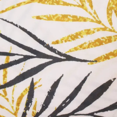 Poťah na stoličku elastický SPRINGOS HA5272 čierno-žlté listy