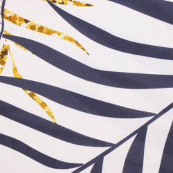 Poťah na stoličku elastický SPRINGOS HA5274 modro-žlté listy