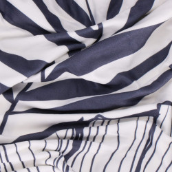 Poťah na stoličku elastický SPRINGOS HA5274 modro-žlté listy