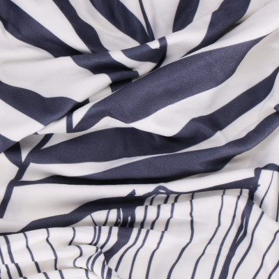 Poťah na stoličku elastický SPRINGOS HA5274 modro-žlté listy