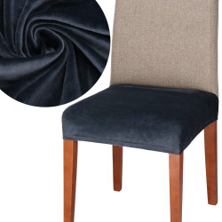 Poťah na sedák stoličky SPRINGOS HA5268 tmavo šedý