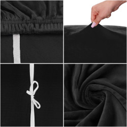 Poťah na sedák stoličky SPRINGOS HA5266 čierny