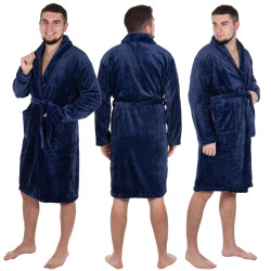 Pánsky župan L/XL SPRINGOS HARMONY modrý