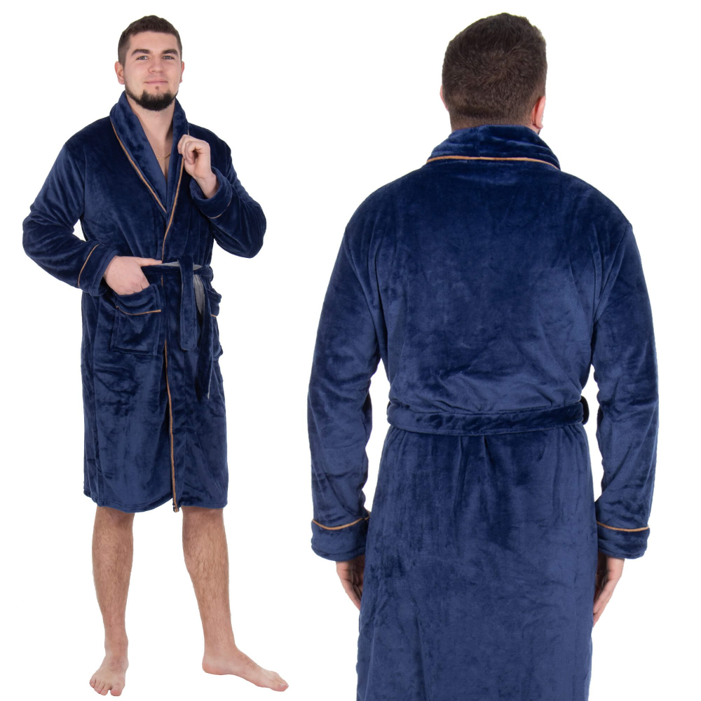 Pánsky župan L/XL SPRINGOS ROYAL modrý