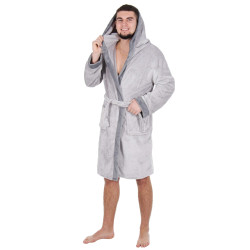 Pánsky župan M/L SPRINGOS VEĽVET šedý
