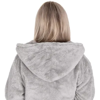 Dámsky župan S/M SPRINGOS LUNA svetlo šedý