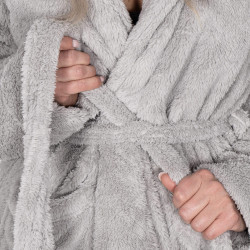 Dámsky župan L/XL SPRINGOS LUNA svetlo šedý