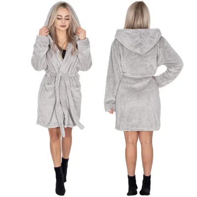 Dámsky župan L/XL SPRINGOS LUNA svetlo šedý