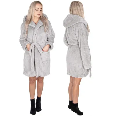 Dámsky župan L/XL SPRINGOS LUNA svetlo šedý