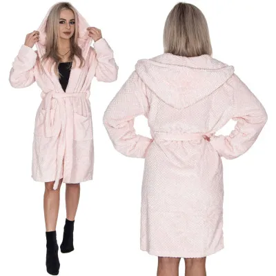 Dámsky župan L/XL SPRINGOS AURA ružový