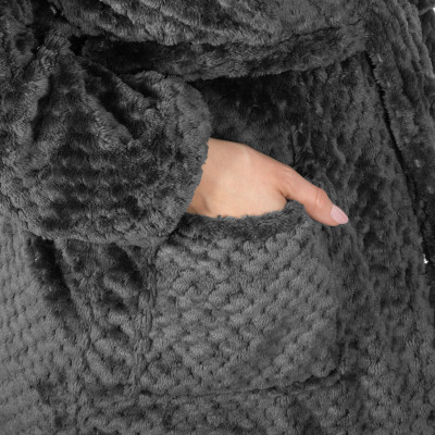 Dámsky župan S/M SPRINGOS BLISS tmavo šedý