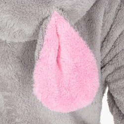 Dámsky župan s ušami L/XL SPRINGOS MOUSE šedo-ružový