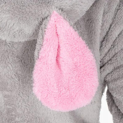 Dámsky župan s ušami L/XL SPRINGOS MOUSE šedo-ružový