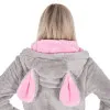 Dámsky župan s ušami L/XL SPRINGOS MOUSE šedo-ružový