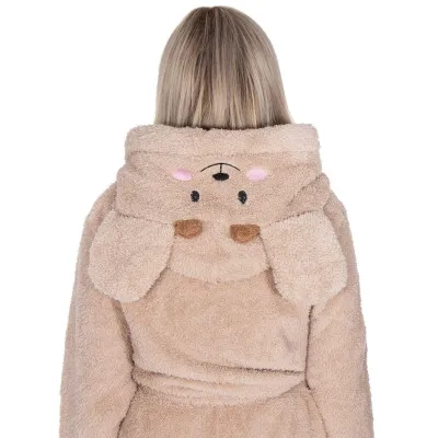Dámsky župan s ušami L/XL SPRINGOS HAMSTER béžový