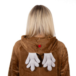 Pyžamo Sob vel. S SPRINGOS KIGURUMI hnědé