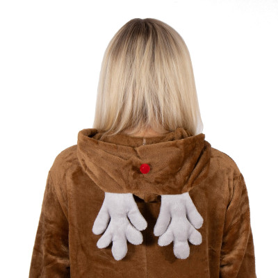 Pyžamo Sob vel. S SPRINGOS KIGURUMI hnědé