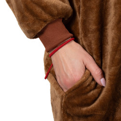 Pyžamo Sob vel. L SPRINGOS KIGURUMI hnědé