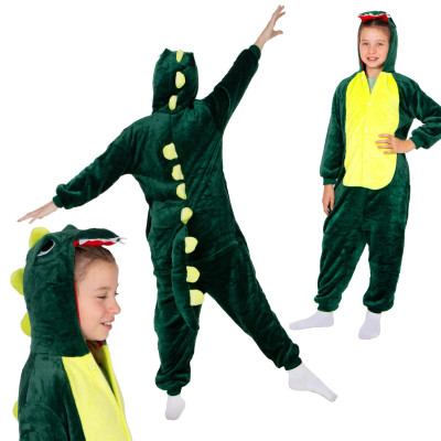 Pyžamo Krokodíl veľ. 120-130 cm SPRINGOS KIGURUMI zeleno-žlté