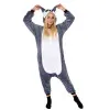 Pyžamo Lemur veľ. S SPRINGOS KIGURUMI šedo-biele