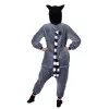 Pyžamo Lemur veľ. S SPRINGOS KIGURUMI šedo-biele