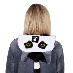 Pyžamo Lemur veľ. M SPRINGOS KIGURUMI šedo-biele