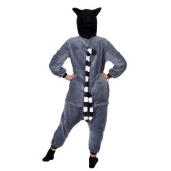 Pyžamo Lemur veľ. M SPRINGOS KIGURUMI šedo-biele