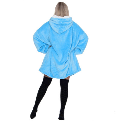 Mikinová deka SPRINGOS OVERSIZED tyrkysová