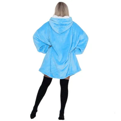 Mikinová deka SPRINGOS OVERSIZED tyrkysová