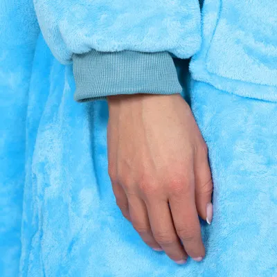 Mikinová deka SPRINGOS OVERSIZED tyrkysová