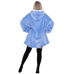 Mikinová deka SPRINGOS OVERSIZED svetlo modrá