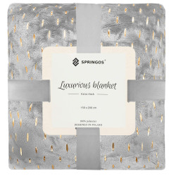 Plyšová deka 150x200 cm SPRINGOS EMBER sivá