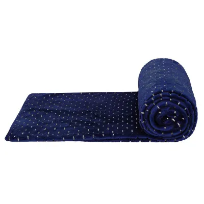 Plyšová deka 200x220 cm SPRINGOS EMBER tmavo modrá