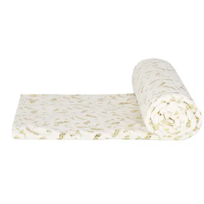 Plyšová deka 150x200 cm SPRINGOS FLORAL biela