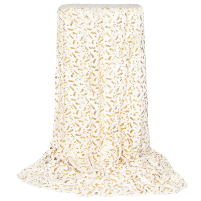 Plyšová deka 150x200 cm SPRINGOS FLORAL biela