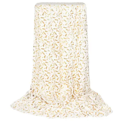 Plyšová deka 150x200 cm SPRINGOS FLORAL biela