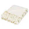 Plyšová deka 150x200 cm SPRINGOS FLORAL biela