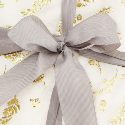 Plyšová deka 150x200 cm SPRINGOS FLORAL biela