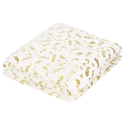 Plyšová deka 150x200 cm SPRINGOS FLORAL biela