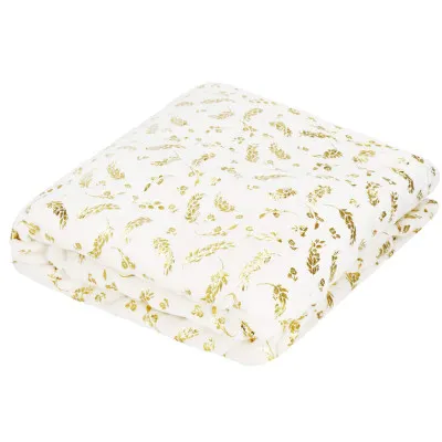 Plyšová deka 150x200 cm SPRINGOS FLORAL biela