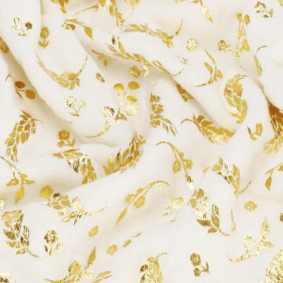 Plyšová deka 150x200 cm SPRINGOS FLORAL biela