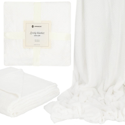 Deka so vzorom 200x220 cm SPRINGOS VESPA biela