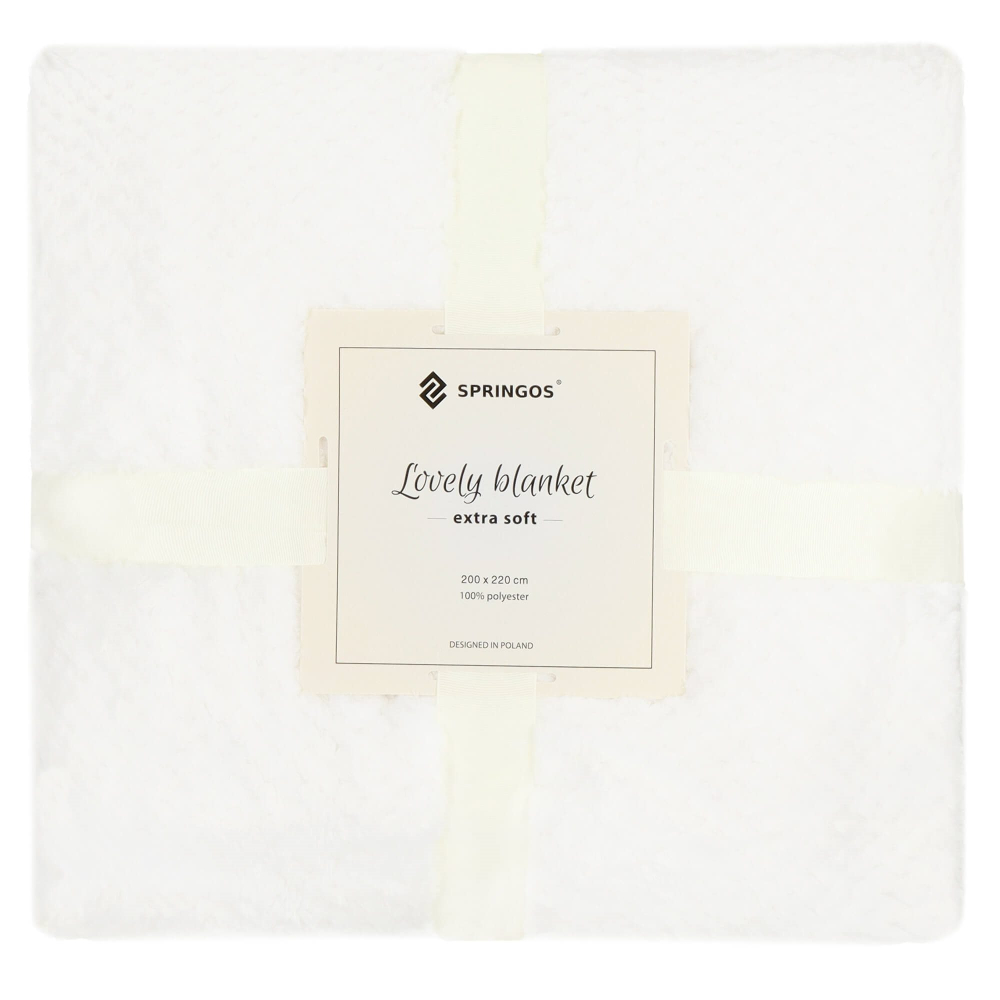 Deka so vzorom 200x220 cm SPRINGOS VESPA biela