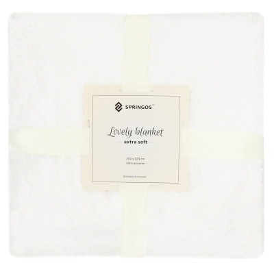 Deka so vzorom 200x220 cm SPRINGOS VESPA biela