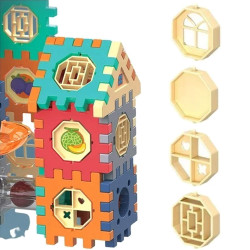 Detská stavebnica guličková dráha SPRINGOS PIPELINE farebná