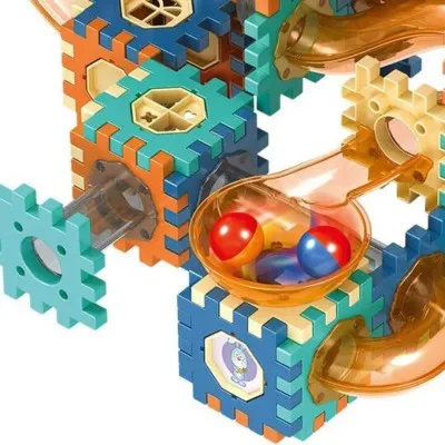 Detská stavebnica guličková dráha SPRINGOS PIPELINE farebná