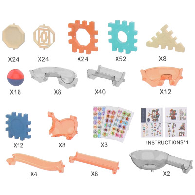 Detská stavebnica guličková dráha SPRINGOS PIPELINE farebná