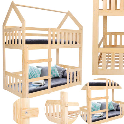 Detská dvojposchodová posteľ so zábranou SPRINGOS MAXÍK