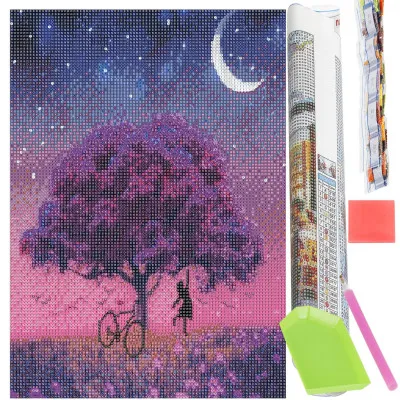 Diamantové maľovanie 40x30 cm SPRINGOS ART Nočný strom